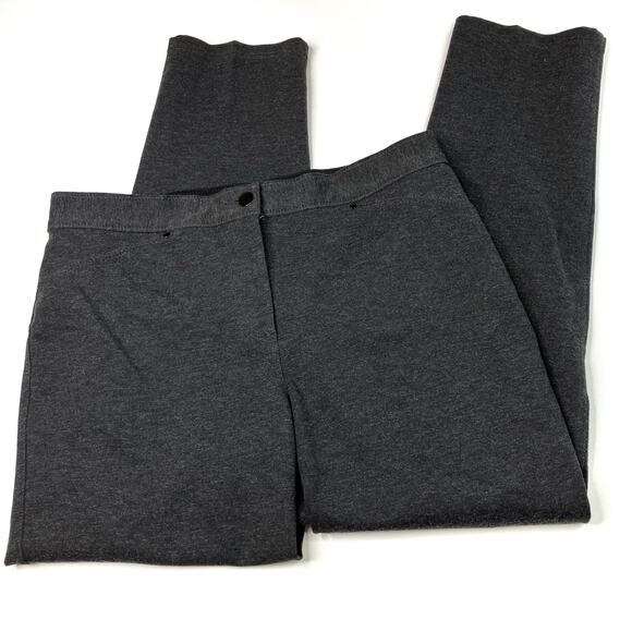 Chico's | Heather Gray Polyester Blend Pants Chicos 1.5 SHORT/ US 10 Short - Picture 1 of 6